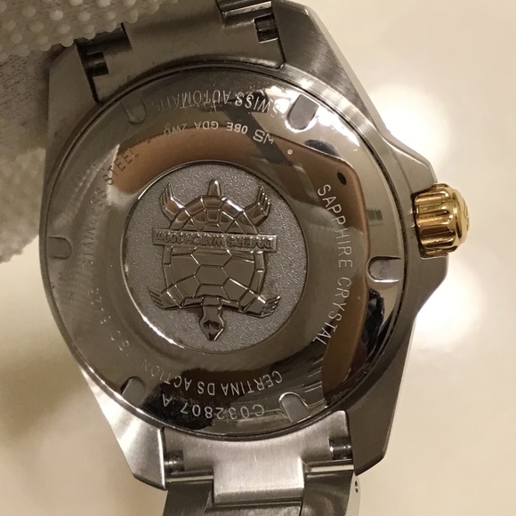 CERTINA DS ACTION POWERMATIC80 BLACK/GREEN/GOLD ON BRACELET 38MM - Picture 5 of 16